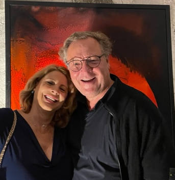 Bunker-Besitzerin Betty Goldscheider mit WMF-Vorstandsvorsitzenden Oliver Kastalio